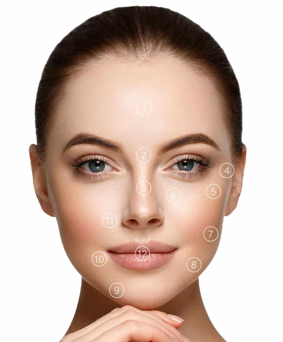 Liquid Refresh facial area map