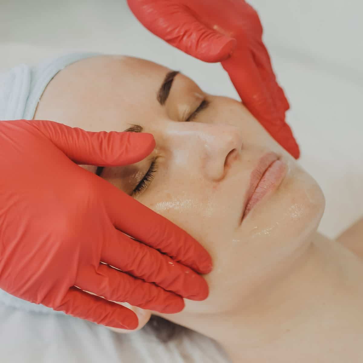 denver spa facial on model