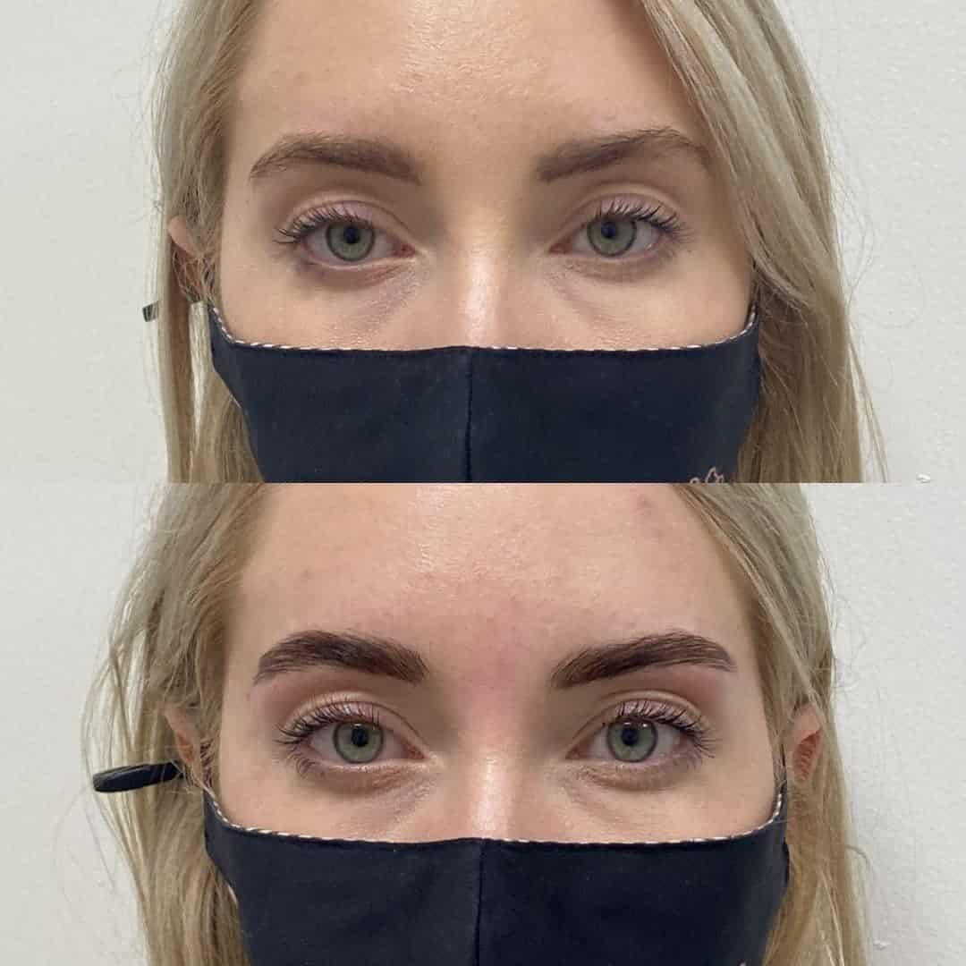 Before and After Eyes-Lamination Tint