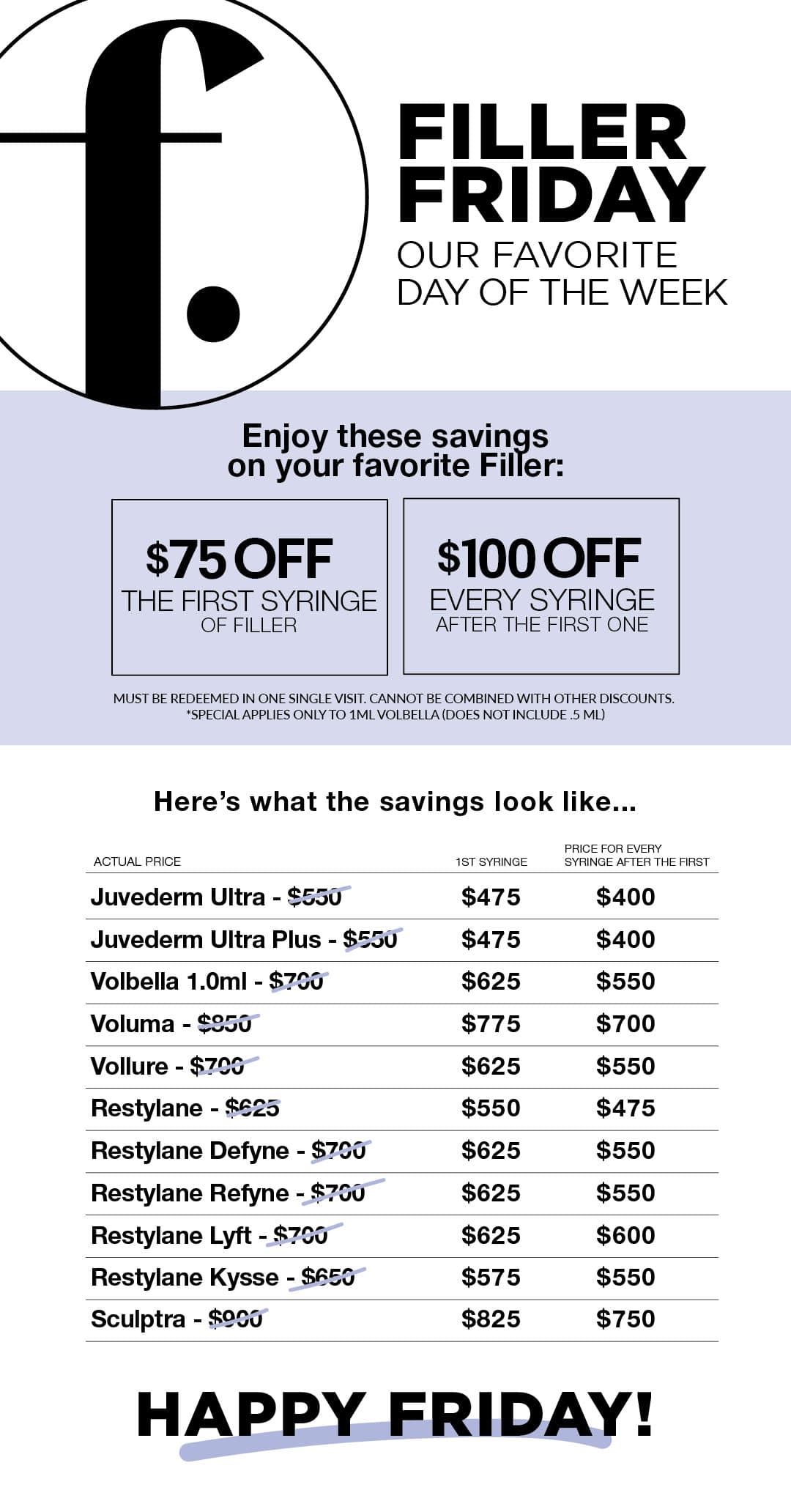 filler day promotion