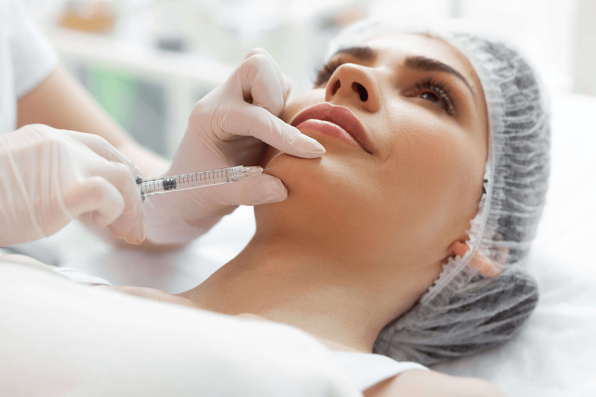 woman getting botox