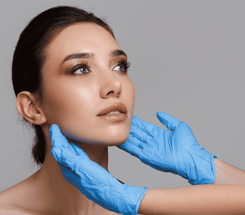 checking model's face