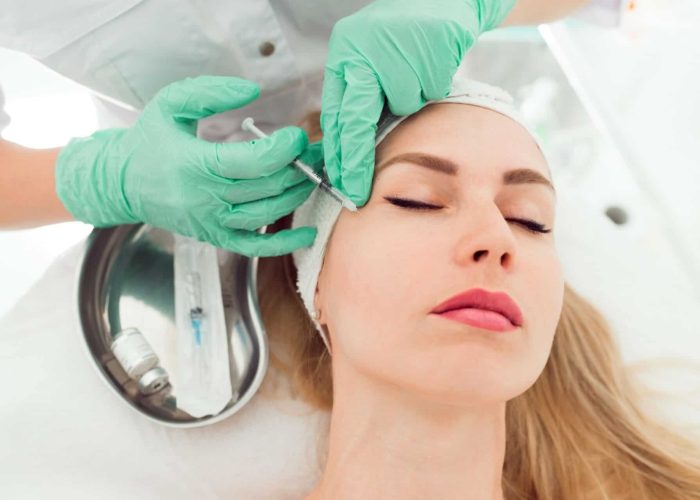 client getting cheek filler